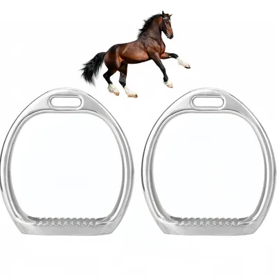 ZooVenture Étriers légers en aluminium poli pour cheval