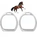 ZooVenture Estribos ligeros de aluminio pulido para caballos