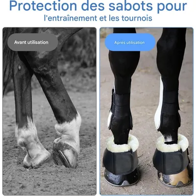 ZooVenture Cloches pour sabots en laine d'agneau pour chevaux