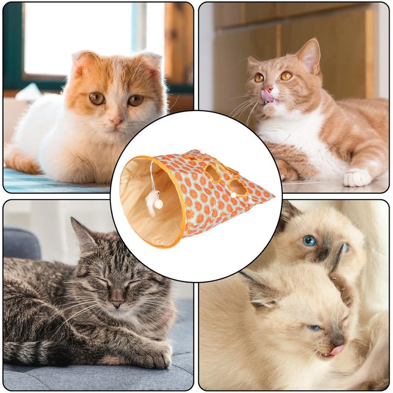 Pawzy Tunnel de jeu pliable pour chat
