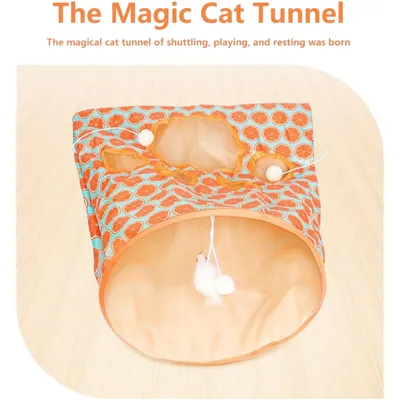 Pawzy Tunnel de jeu pliable pour chat