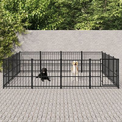 vidaXL chenil pour chien Acier