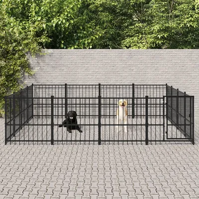 vidaXL chenil pour chien Acier