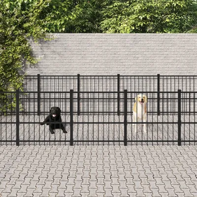 vidaXL chenil pour chien Acier