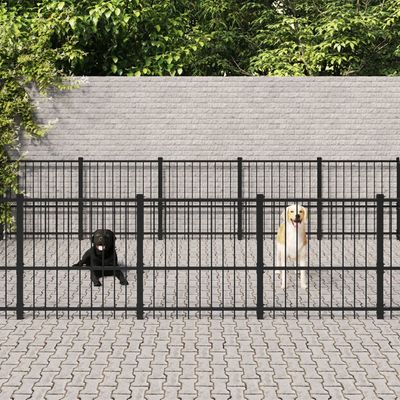 vidaXL chenil pour chien Acier