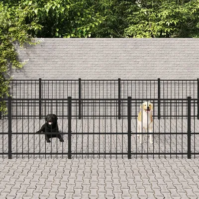 vidaXL chenil pour chien Acier