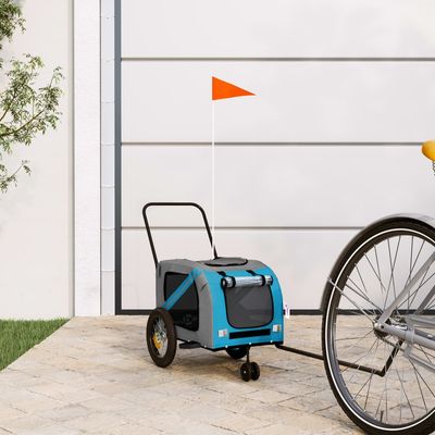 vidaXL remorque de vélo pour animaux de compagnie Fer