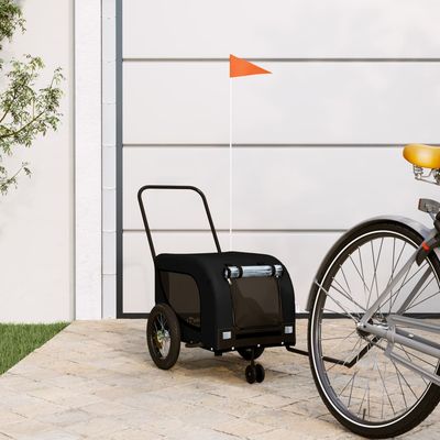 vidaXL remorque de vélo pour animaux de compagnie Fer