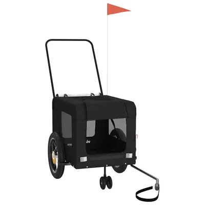 vidaXL remorque de vélo pour animaux de compagnie Fer
