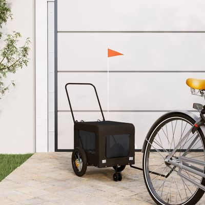 vidaXL remorque de vélo pour animaux de compagnie Fer