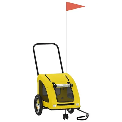 vidaXL remorque de vélo pour animaux de compagnie Fer