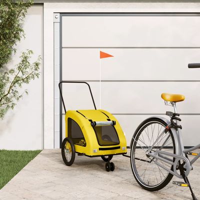 vidaXL remorque de vélo pour animaux de compagnie Fer