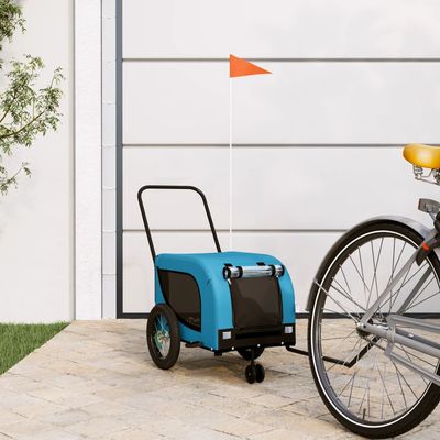 vidaXL remorque de vélo pour animaux de compagnie Fer