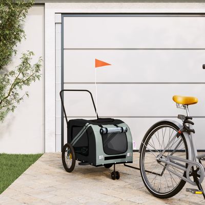 vidaXL remorque de vélo pour animaux de compagnie Fer