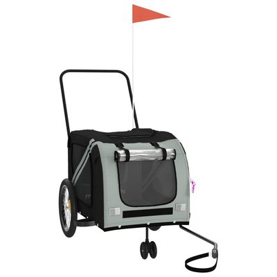 vidaXL remorque de vélo pour animaux de compagnie Fer