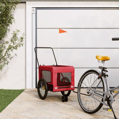 vidaXL remorque de vélo pour animaux de compagnie Fer