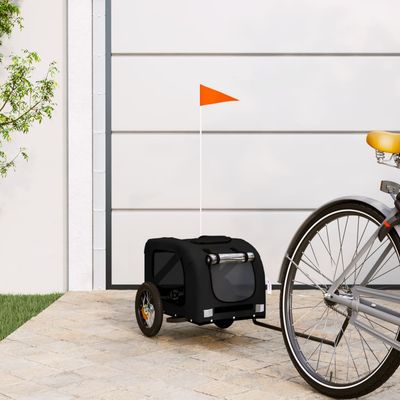 vidaXL remorque de vélo pour animaux de compagnie Fer