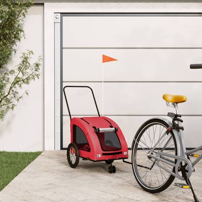 vidaXL remorque de vélo pour animaux de compagnie Fer