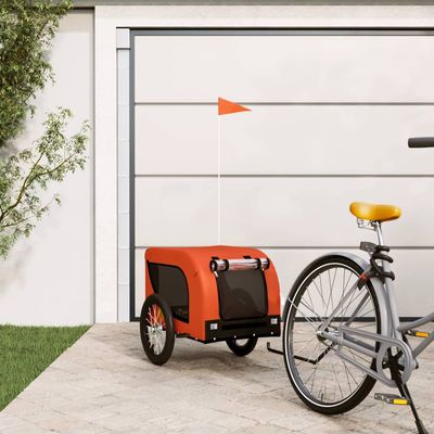 vidaXL remorque de vélo pour animaux de compagnie Fer