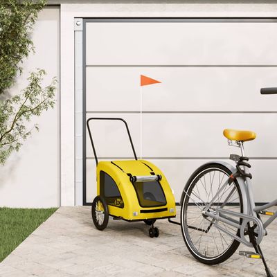 vidaXL remorque de vélo pour animaux de compagnie Fer