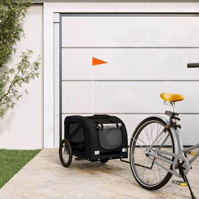 vidaXL remorque de vélo pour animaux de compagnie Fer