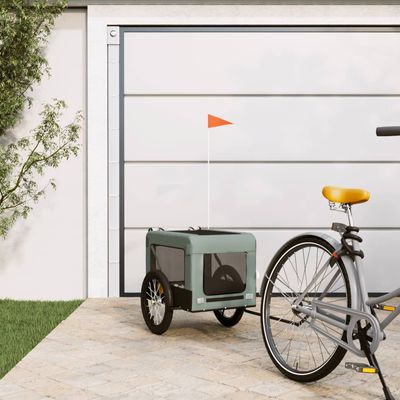 vidaXL remorque de vélo pour animaux de compagnie Fer
