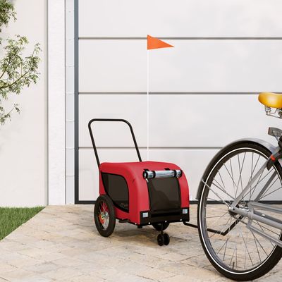 vidaXL remorque de vélo pour animaux de compagnie Fer