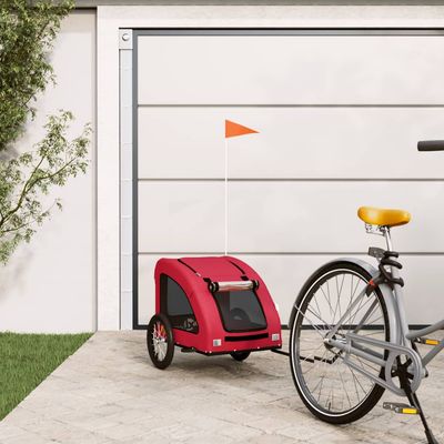 vidaXL remorque de vélo pour animaux de compagnie Fer