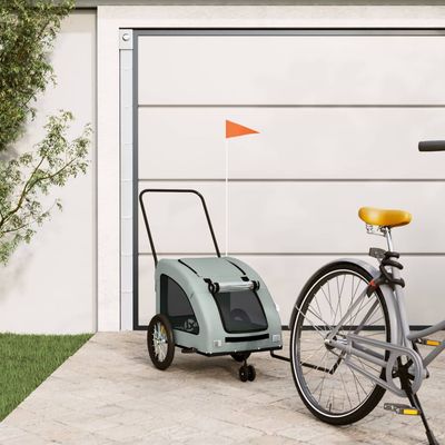 vidaXL remorque de vélo pour animaux de compagnie Fer