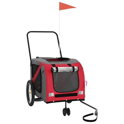 vidaXL remorque de vélo pour animaux de compagnie Fer