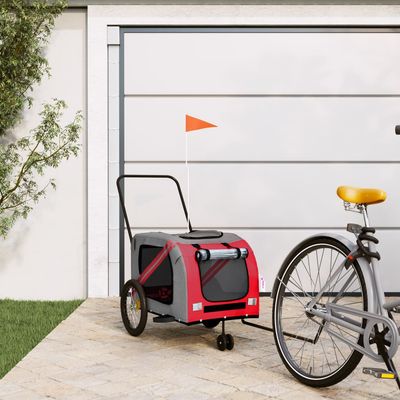 vidaXL remorque de vélo pour animaux de compagnie Fer