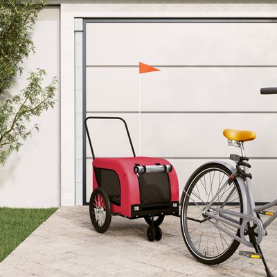 vidaXL remorque de vélo pour animaux de compagnie Fer