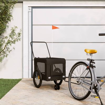 vidaXL remorque de vélo pour animaux de compagnie Fer