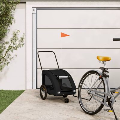 vidaXL remorque de vélo pour animaux de compagnie Fer