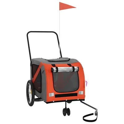 vidaXL remorque de vélo pour animaux de compagnie Fer