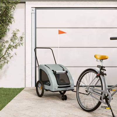 vidaXL remorque de vélo pour animaux de compagnie Fer