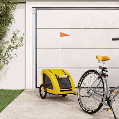 vidaXL remorque de vélo pour animaux de compagnie Fer