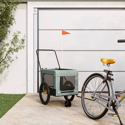 vidaXL remorque de vélo pour animaux de compagnie Fer