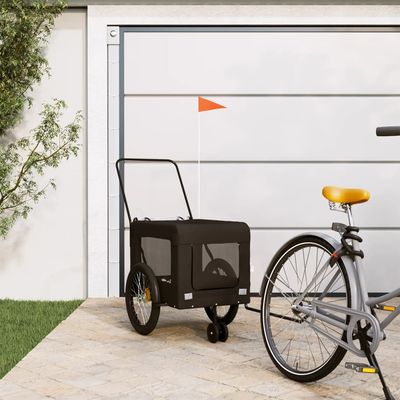 vidaXL remorque de vélo pour animaux de compagnie Fer