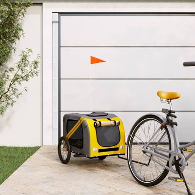 vidaXL remorque de vélo pour animaux de compagnie Fer
