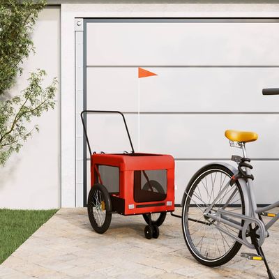 vidaXL remorque de vélo pour animaux de compagnie Fer