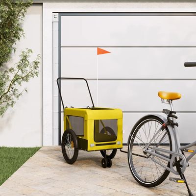 vidaXL remorque de vélo pour animaux de compagnie Fer