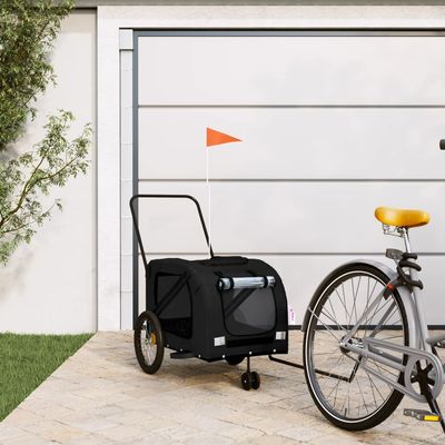 vidaXL remorque de vélo pour animaux de compagnie Fer