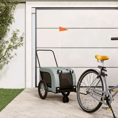 vidaXL remorque de vélo pour animaux de compagnie Fer
