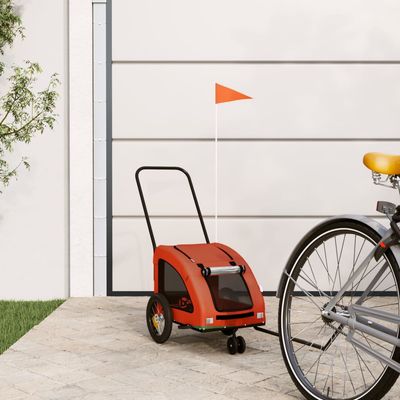 vidaXL remorque de vélo pour animaux de compagnie Fer