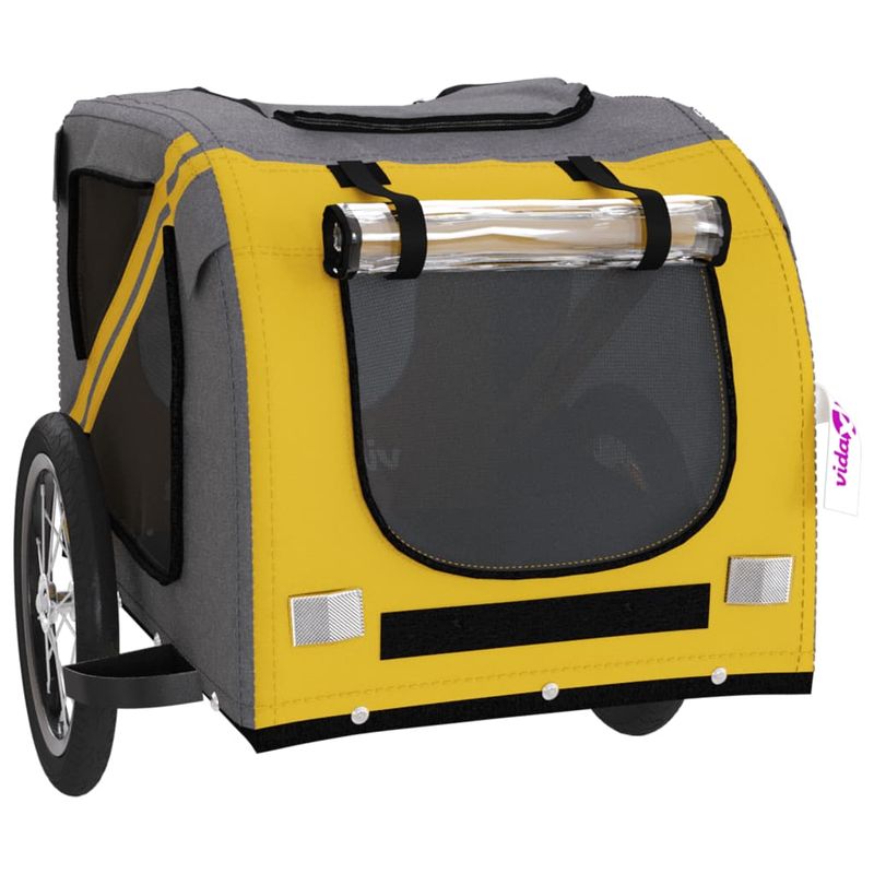 vidaXL remorque de vélo pour animaux de compagnie Fer