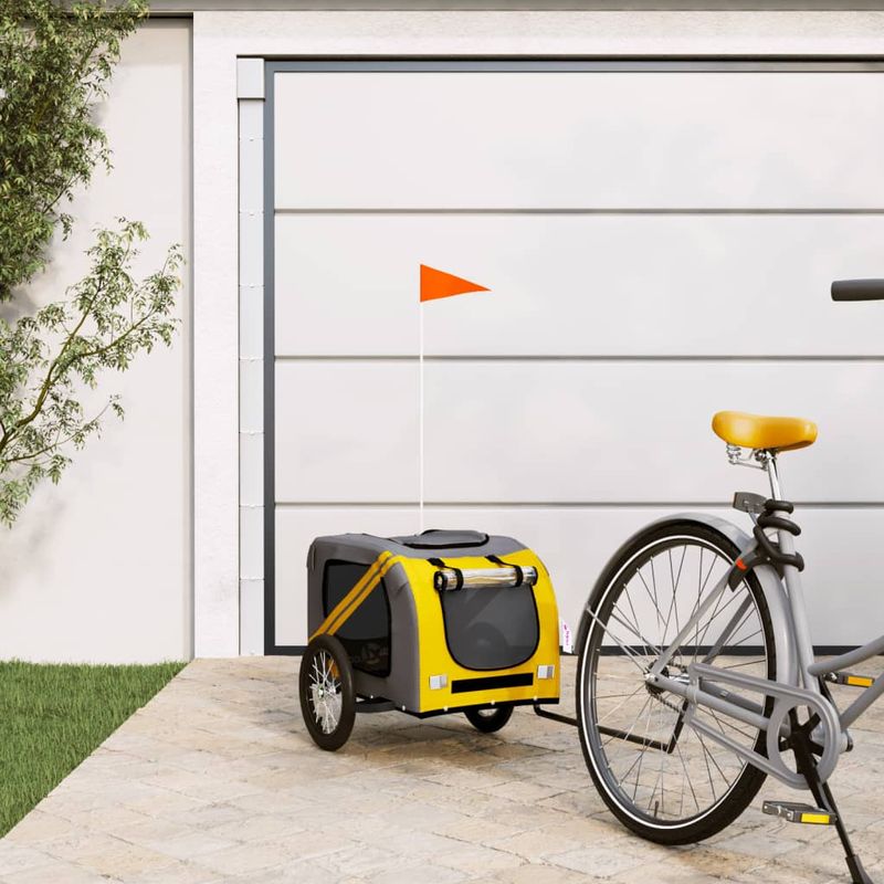 vidaXL remorque de vélo pour animaux de compagnie Fer