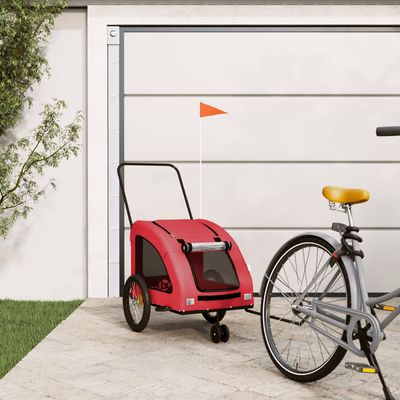 vidaXL remorque de vélo pour animaux de compagnie Fer