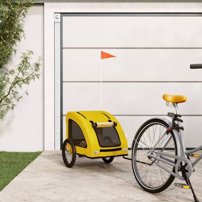 vidaXL remorque de vélo pour animaux de compagnie Fer