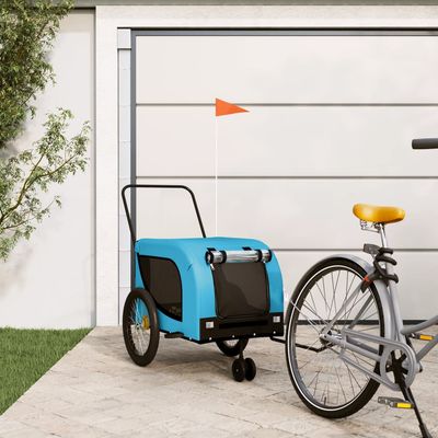vidaXL remorque de vélo pour animaux de compagnie Fer